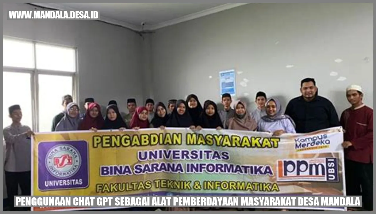 Penggunaan Chat GPT sebagai Alat Pemberdayaan Masyarakat Desa Mandala